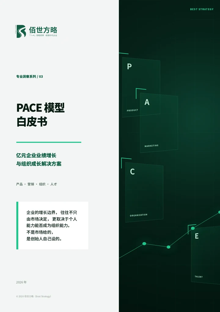 PACE 模型白皮书正式封面:亿元企业业绩增长与组织成长解决方案