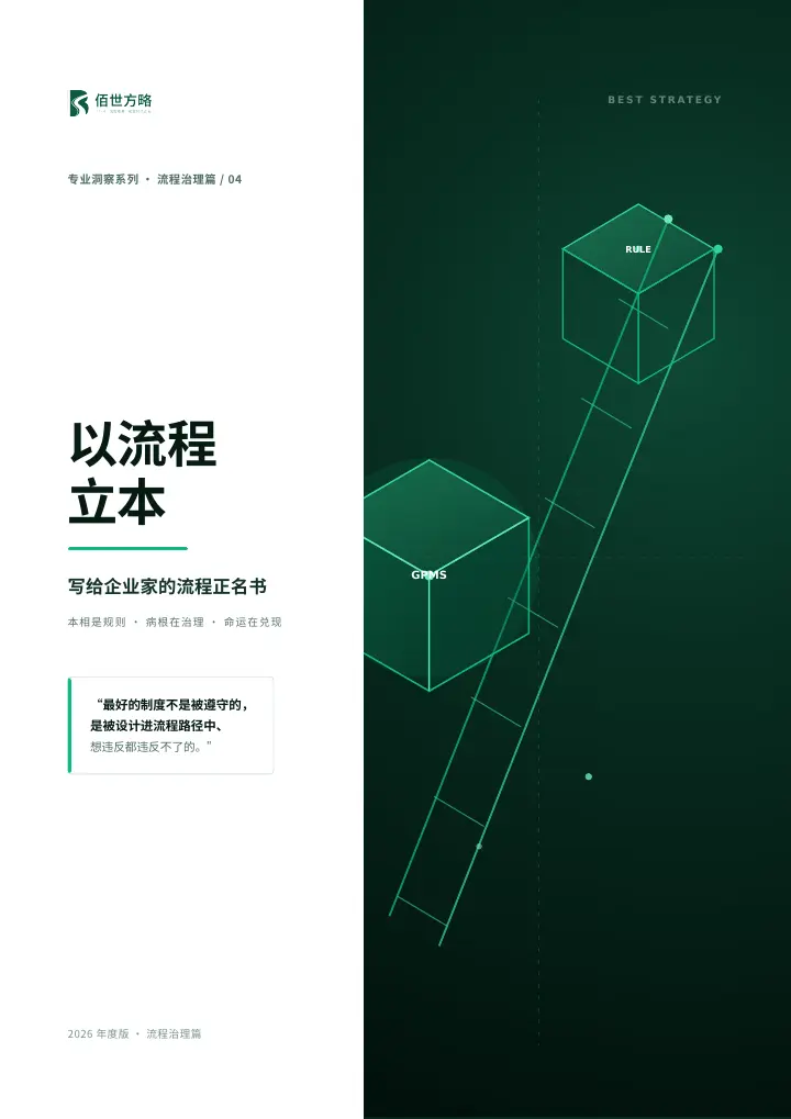 以流程立本——写给企业家的流程正名书正式封面