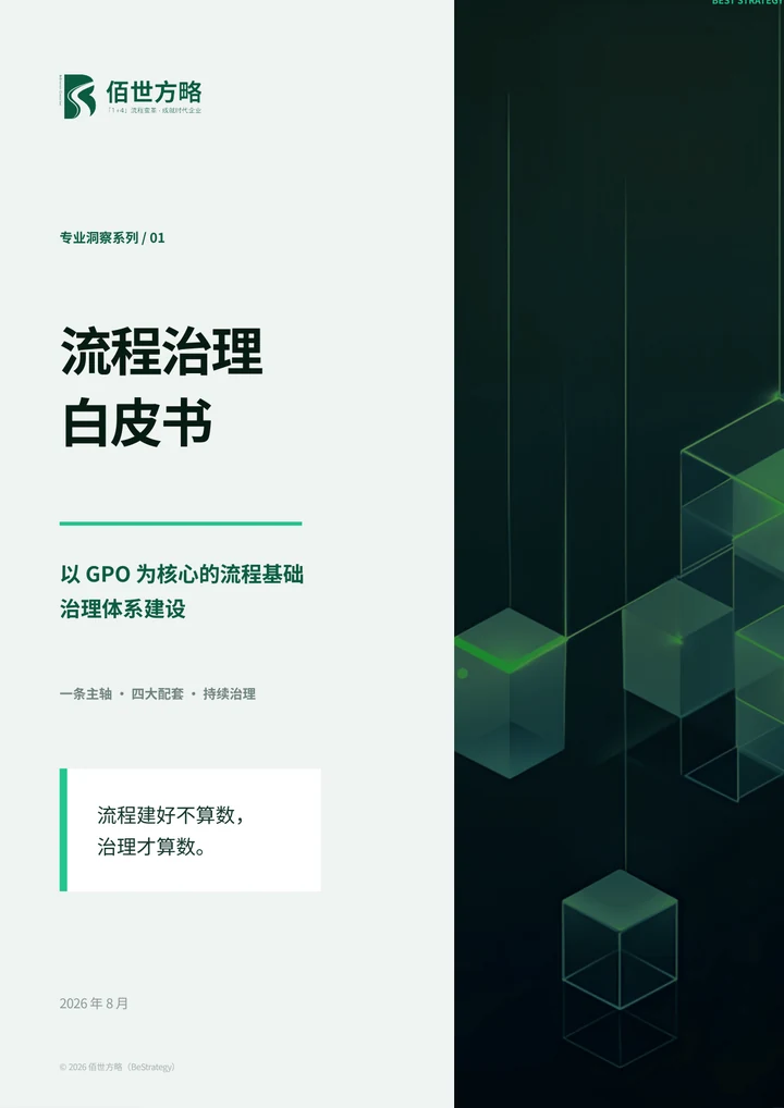 流程治理白皮书正式封面:以 GPO 为核心的流程基础治理体系建设